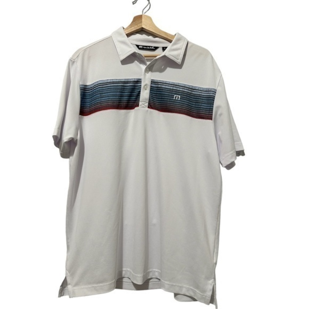 Travis Mathew White Polo Shirt Large